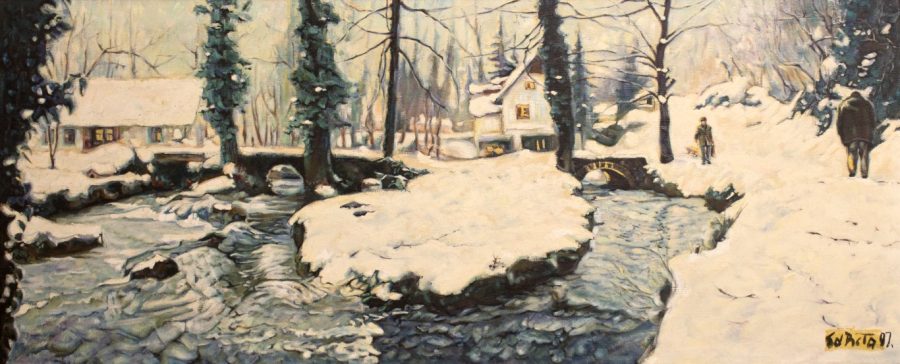 Rastoke zimi – grafika